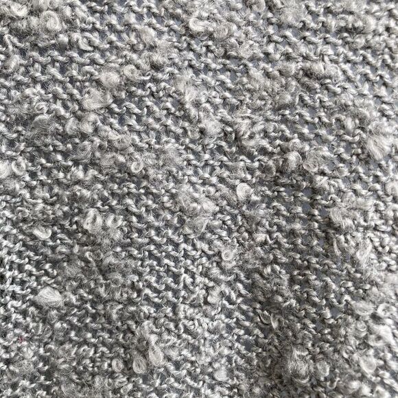 Elan Womens Cream Gray Striped Sweater Size L Slouchy Oversized Boho Lagom - Picture 7 of 13